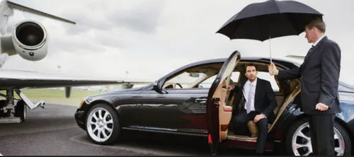 safe driver Luxury car service at private jet